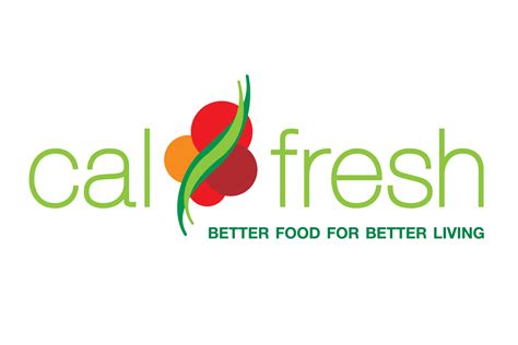 Calfresh logo written in lowercase letters in green, and split between "cal" and "fresh" by four overlapping circles, each colored differently - orange, light brown and two reds - with curving green lines across them. Beneath the letter and circled desigh are the words, "BETTER FOOD FOR BETTER LIVING."